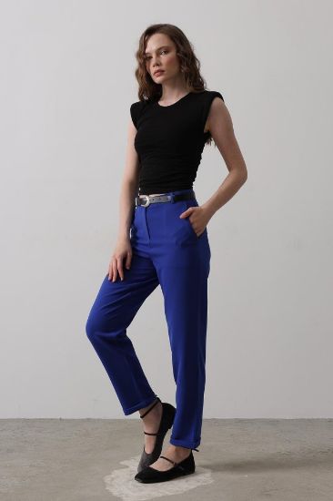 Kemerli Havuç Pantolon - Saks resmi